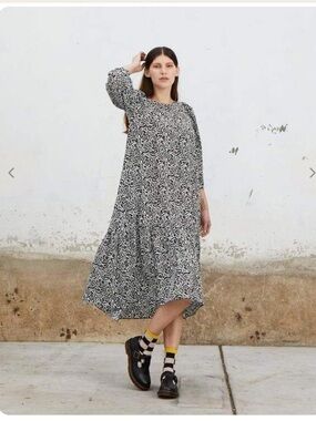Ali Golden Silk Peasant Dress